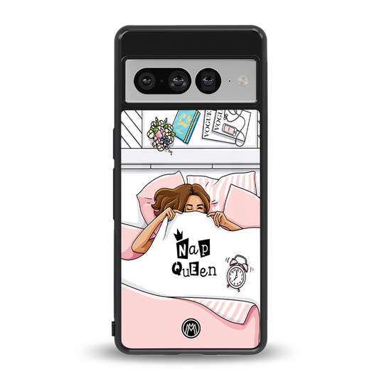 nap queen girl back phone cover | glass case for google pixel 7 pro