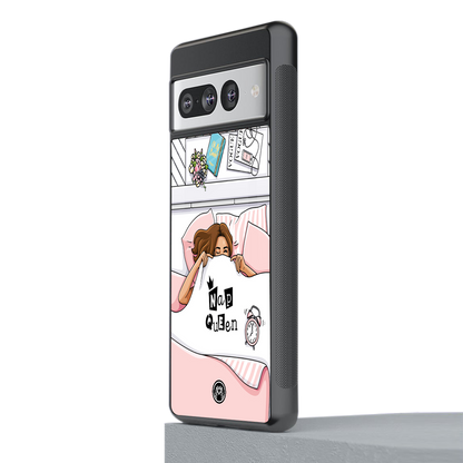 nap queen girl back phone cover | glass case for google pixel 7 pro
