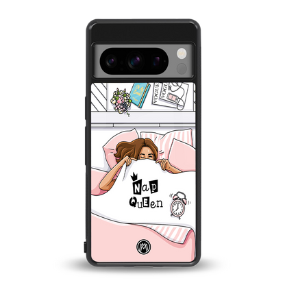 nap queen girl back phone cover | glass case for google pixel 8 pro