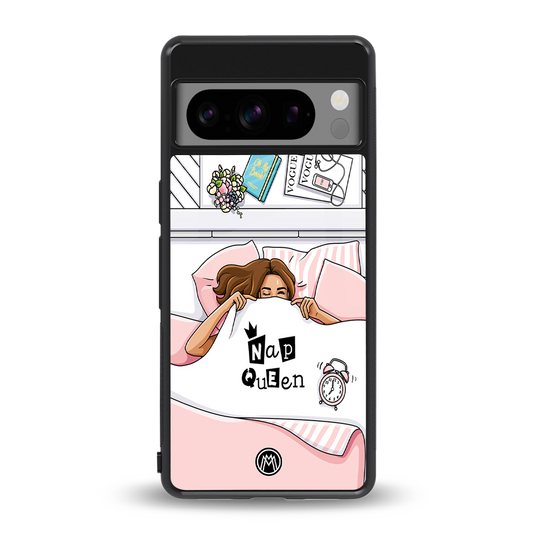 nap queen girl back phone cover | glass case for google pixel 8 pro