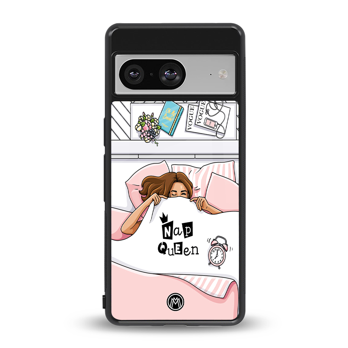 nap queen girl back phone cover | glass case for Google Pixel 8
