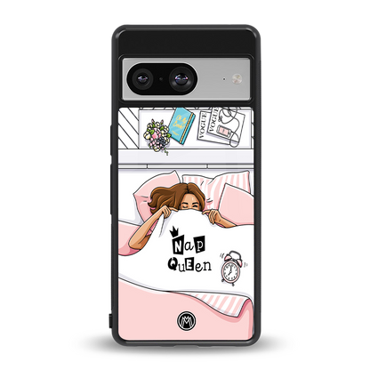 nap queen girl back phone cover | glass case for Google Pixel 8
