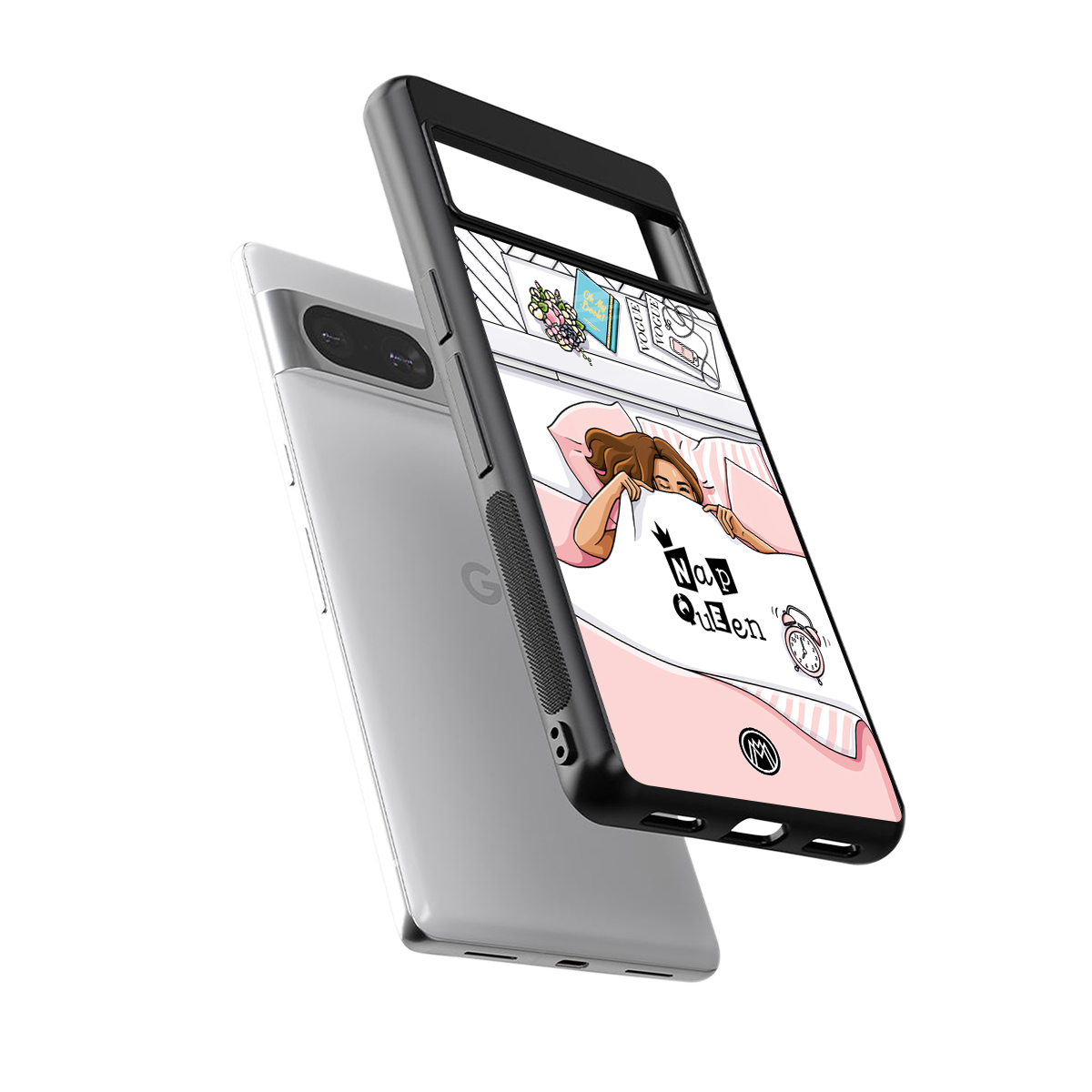 nap queen girl back phone cover | glass case for Google Pixel 8