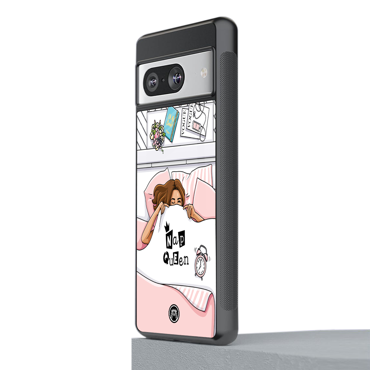 nap queen girl back phone cover | glass case for Google Pixel 8