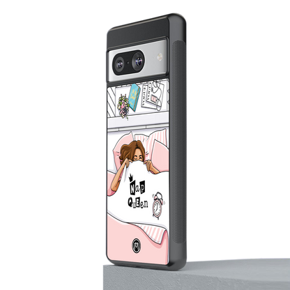 nap queen girl back phone cover | glass case for Google Pixel 8