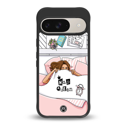 nap queen girl back phone cover | glass case for google pixel 9