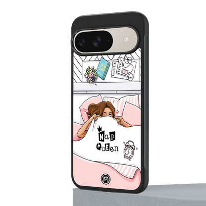 nap queen girl back phone cover | glass case for google pixel 9