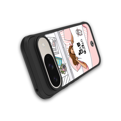 nap queen girl back phone cover | glass case for google pixel 9