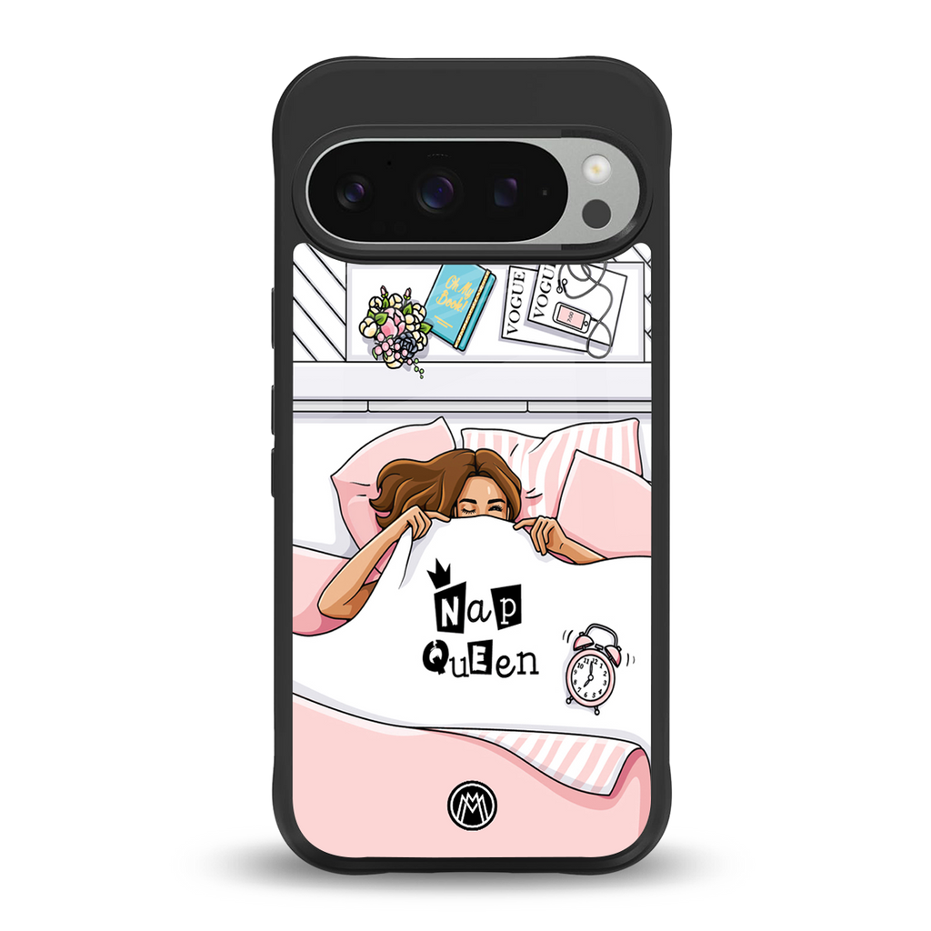 nap queen girl back phone cover | glass case for google pixel 9 pro