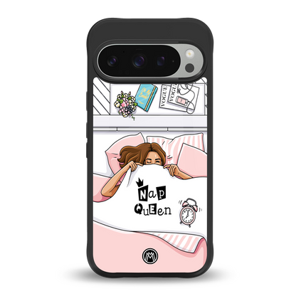 nap queen girl back phone cover | glass case for google pixel 9 pro