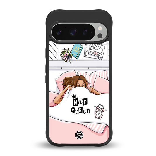nap queen girl back phone cover | glass case for google pixel 9 pro