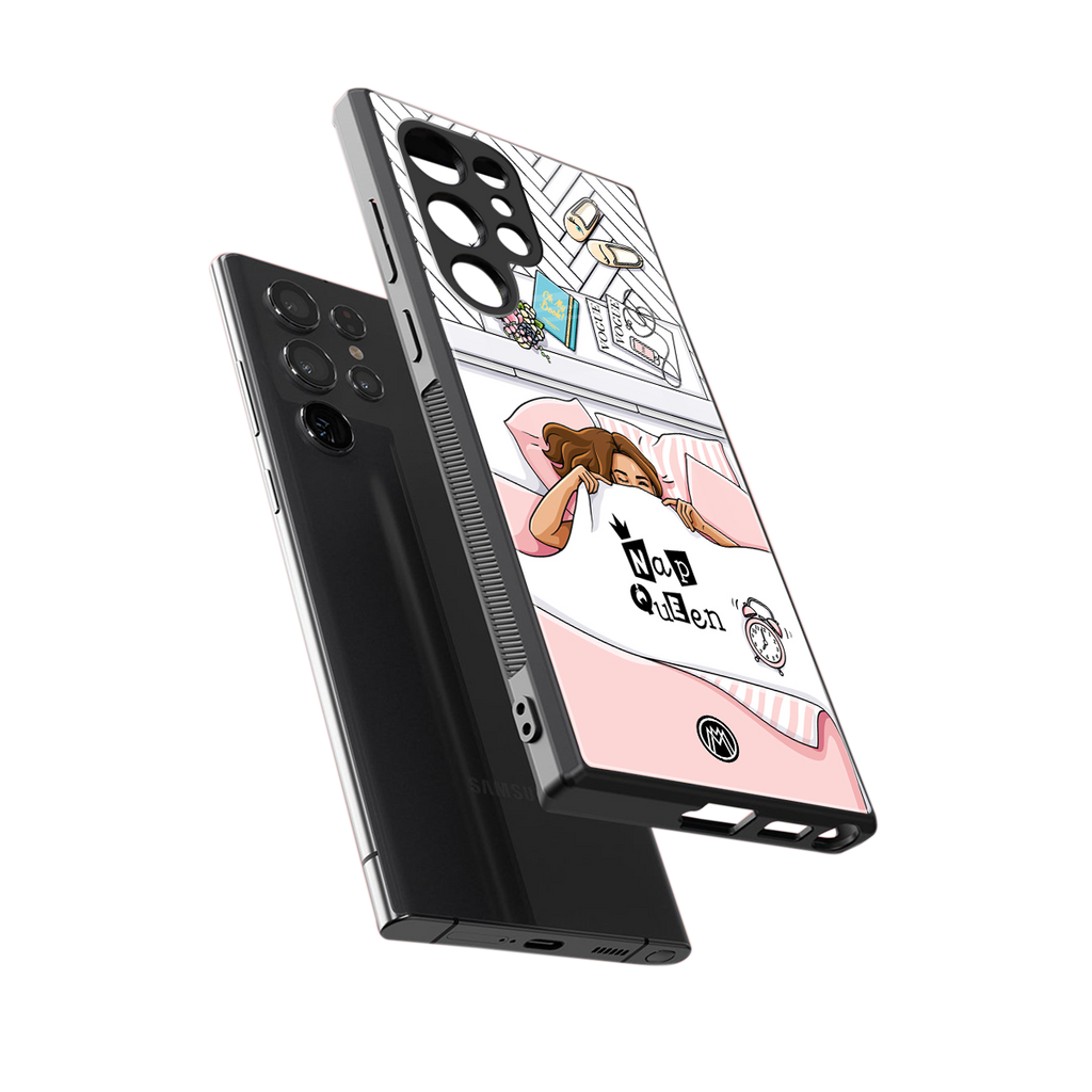 nap queen girl back phone cover | glass case for samsung galaxy s23 ultra