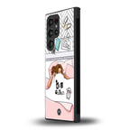 nap queen girl back phone cover | glass case for samsung galaxy s23 ultra