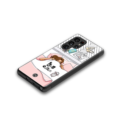 nap queen girl back phone cover | glass case for samsung galaxy s25 ultra