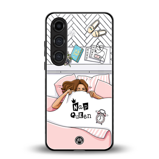 nap queen girl back phone cover | glass case for samsung galaxy s24 fe