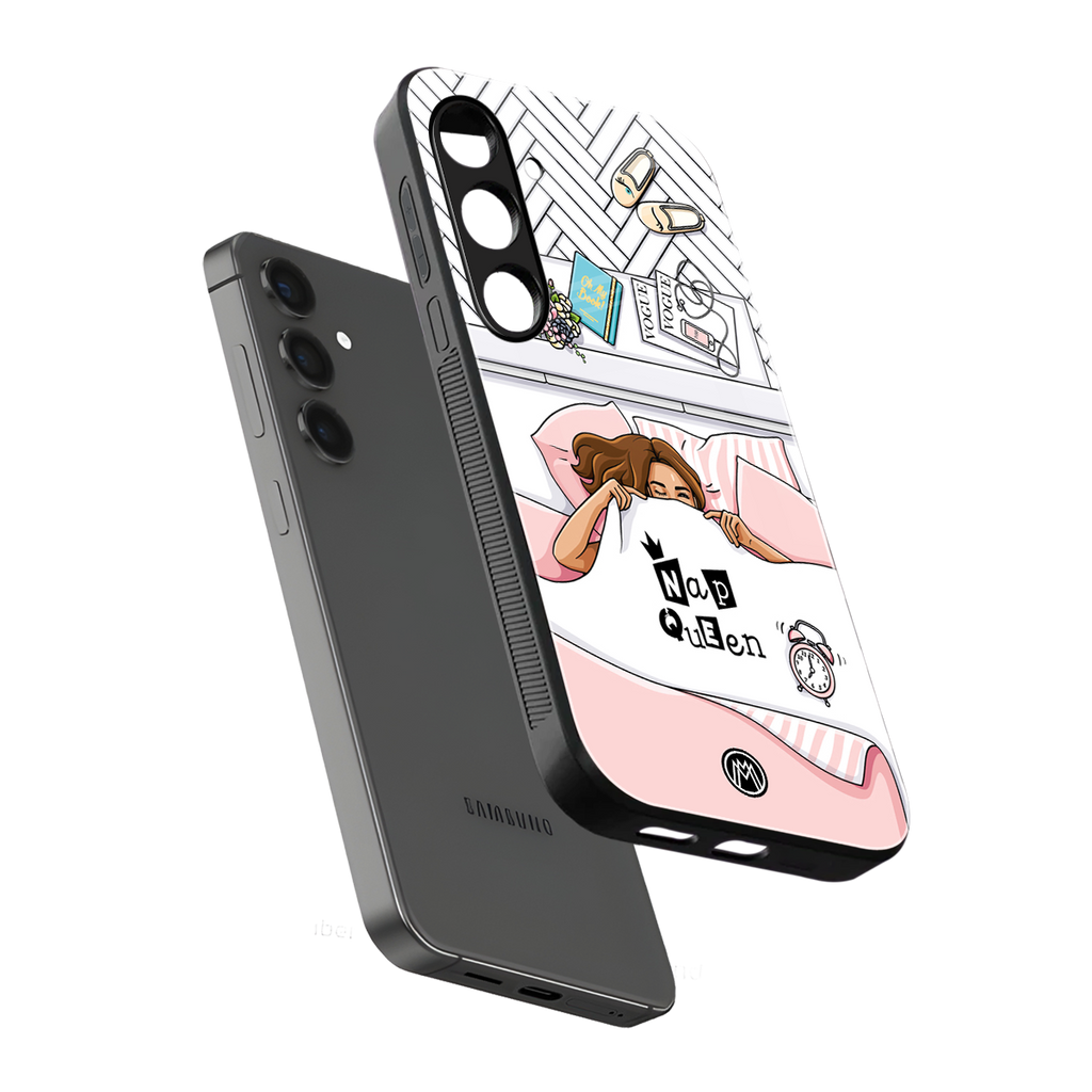 nap queen girl back phone cover | glass case for samsung galaxy s23 plus