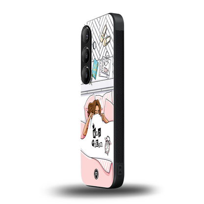 nap queen girl back phone cover | glass case for samsung galaxy s24 fe