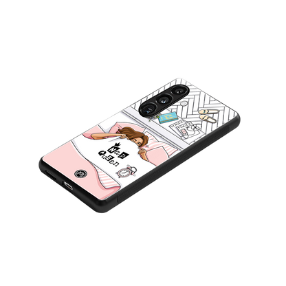 nap queen girl back phone cover | glass case for samsung galaxy s24 fe