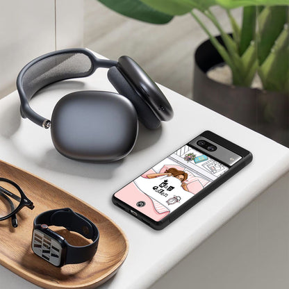 nap queen girl back phone cover | glass case for iphone 15 pro