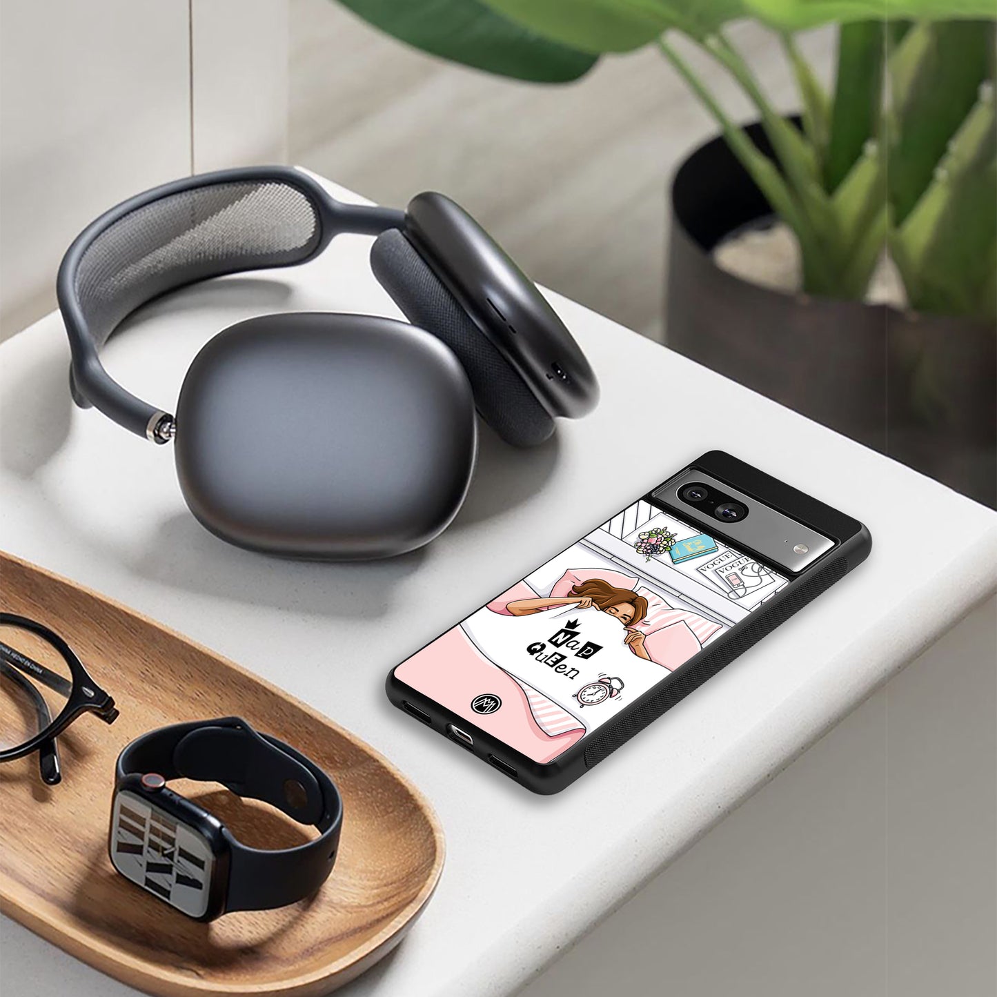 nap queen girl back phone cover | glass case for iphone 16