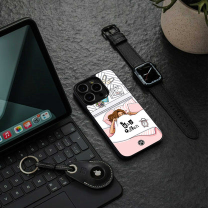 nap queen girl back phone cover | glass case for iphone 13 mini