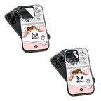 Trendy Glass Back Mobile Case for iPhone, Samsung, Redmi, OnePlus, Google Pixel, Motorola