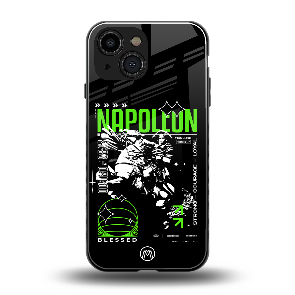 napoleon back phone cover | glass case for iphone 13 mini