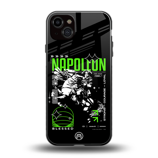 napoleon back phone cover | glass case for iphone 14 plus