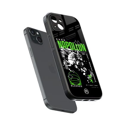 napoleon back phone cover | glass case for iphone 14 plus