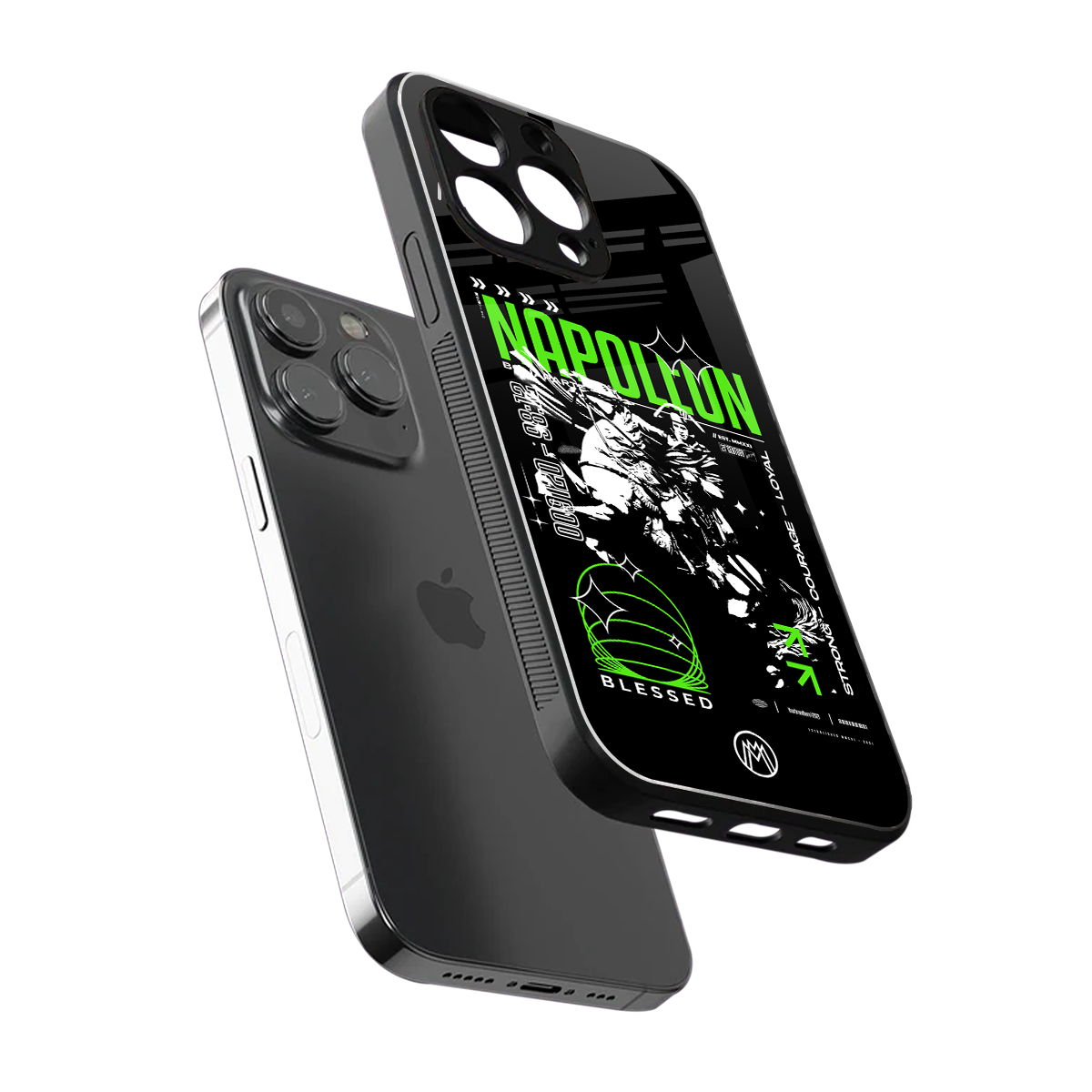 napoleon back phone cover | glass case for iphone 15 pro max