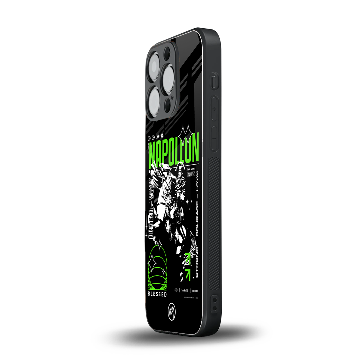 napoleon back phone cover | glass case for iphone 15 pro