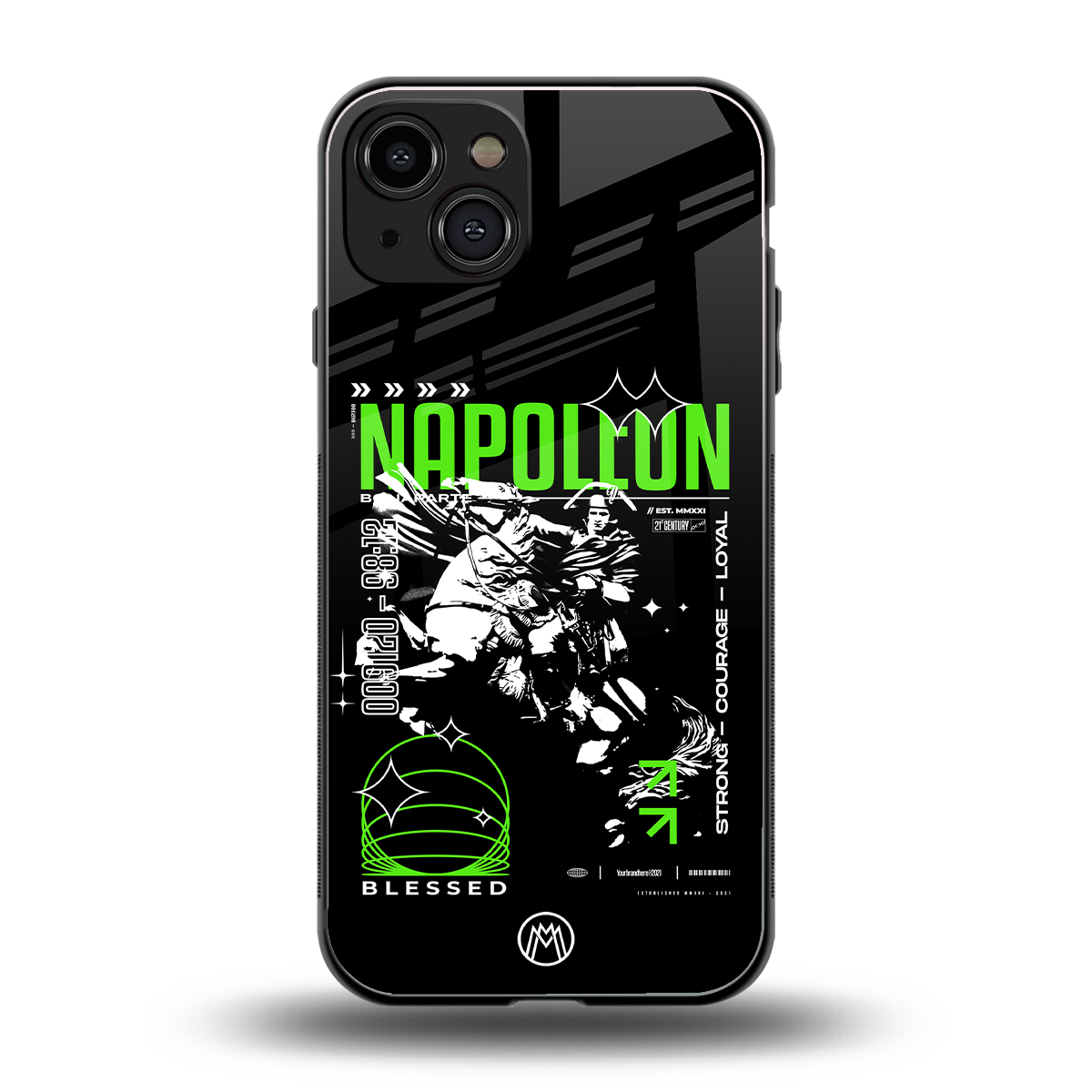 napoleon back phone cover | glass case for iphone 15