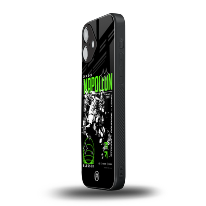 napoleon back phone cover | glass case for iphone 16 plus