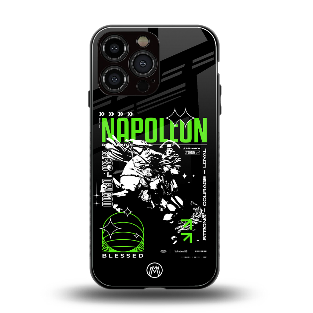 napoleon back phone cover | glass case for iphone 16 pro max