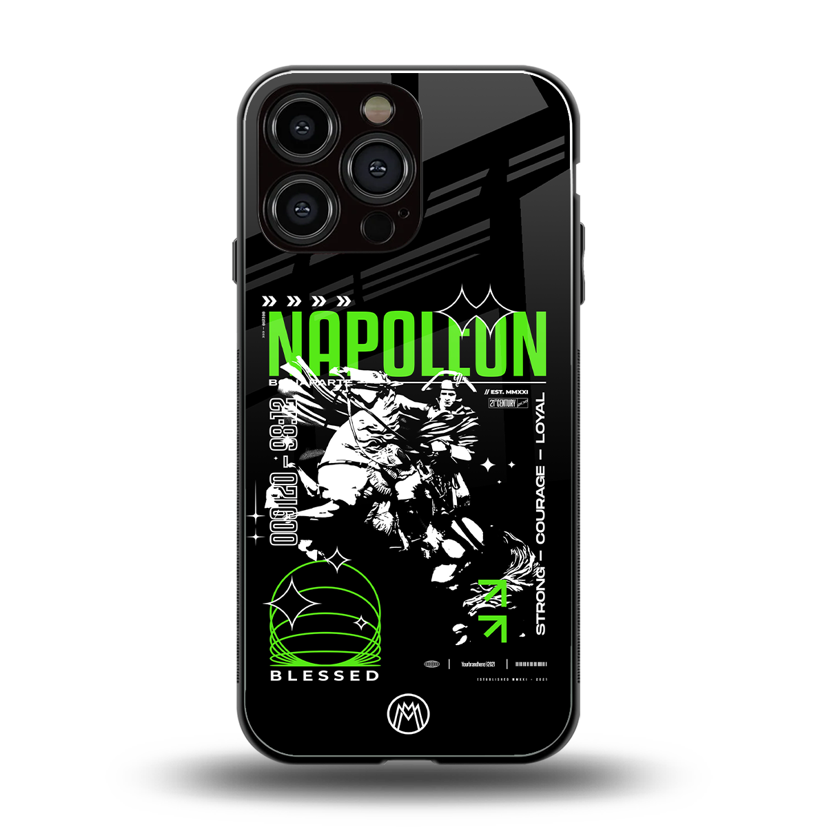 napoleon back phone cover | glass case for iphone 16 pro max