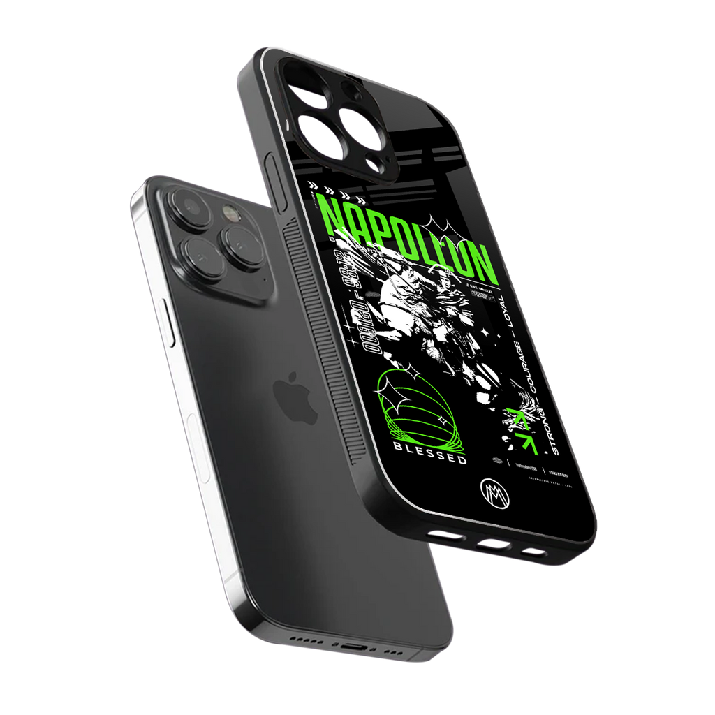 napoleon back phone cover | glass case for iphone 16 pro max