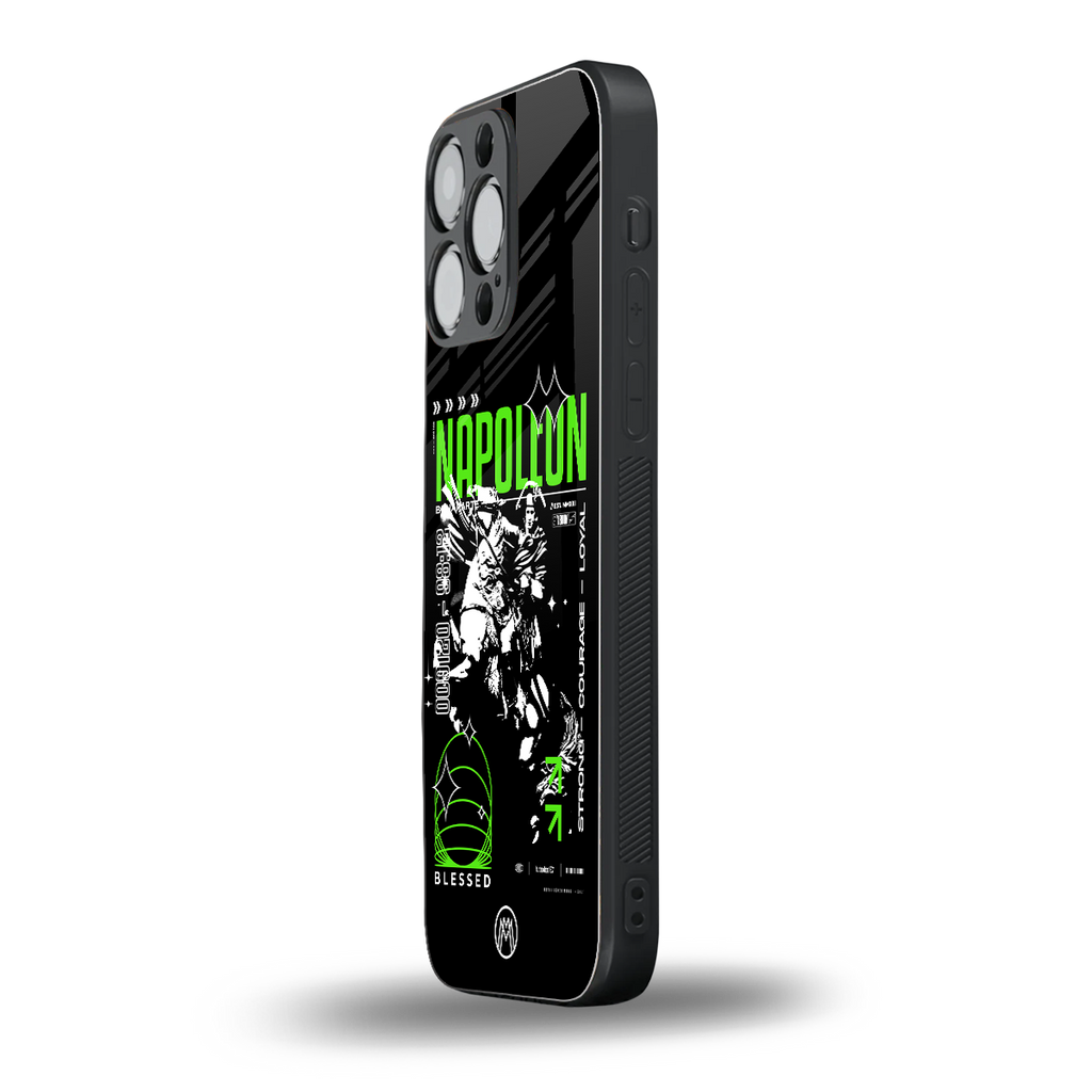 napoleon back phone cover | glass case for iphone 16 pro max