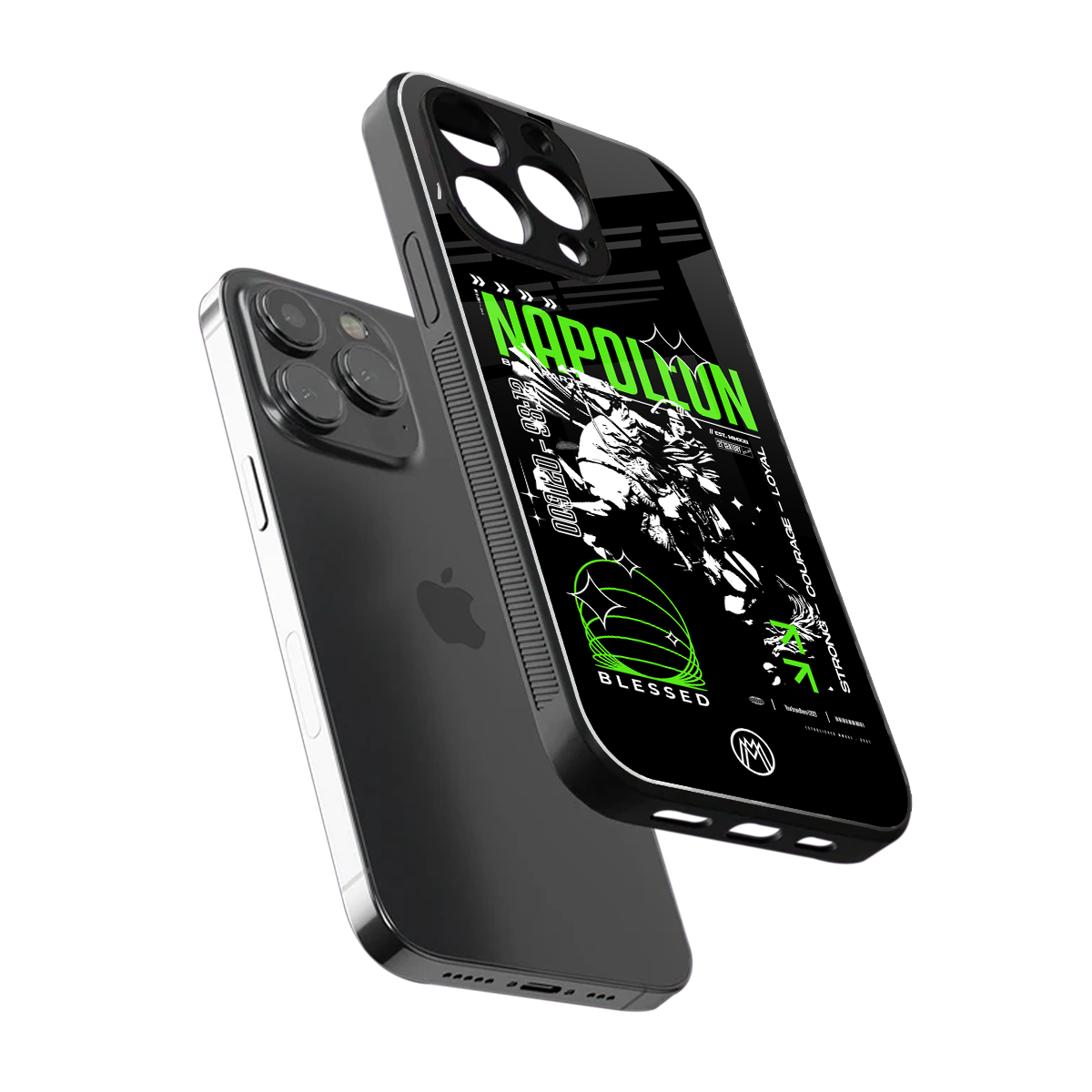 napoleon back phone cover | glass case for iphone 16 pro