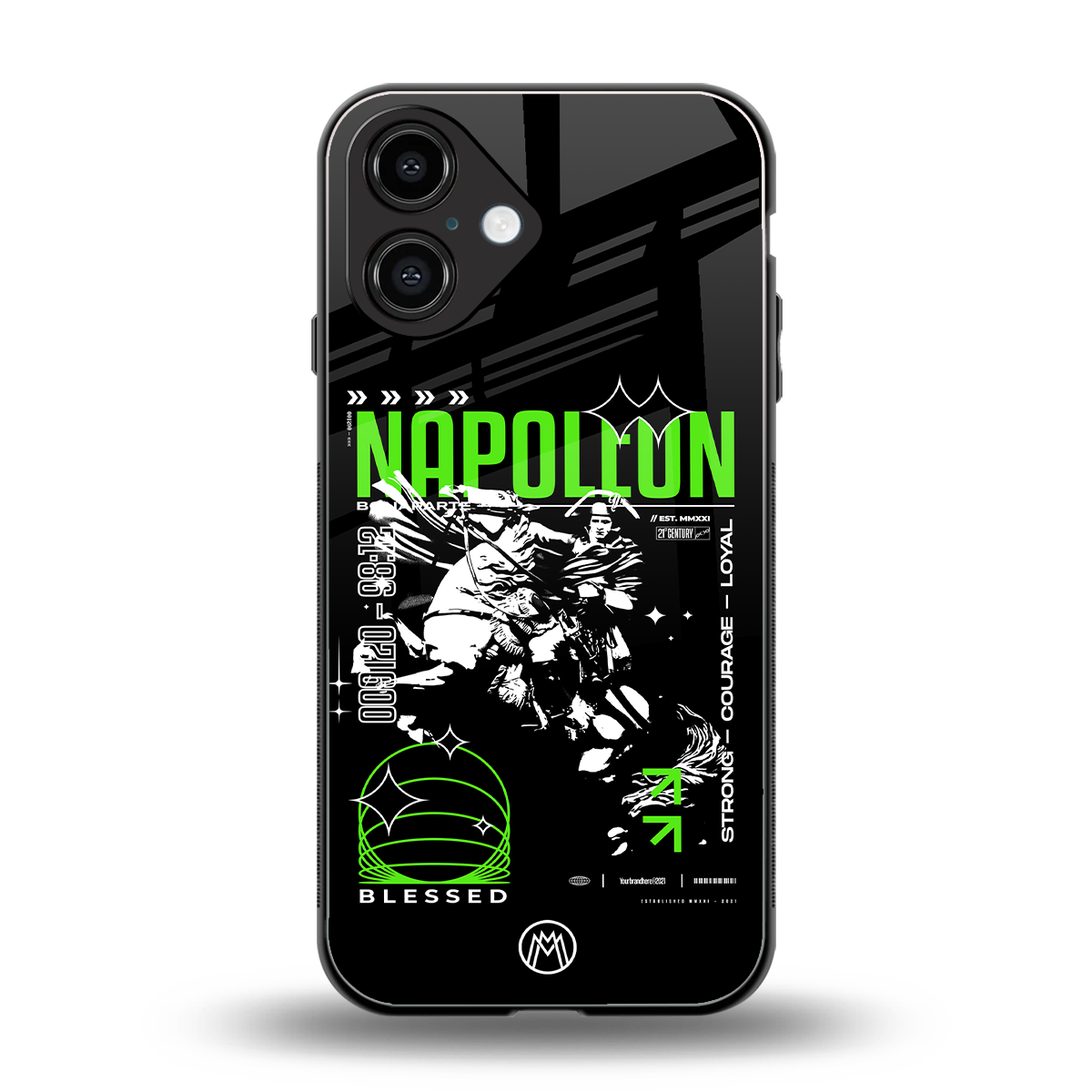 napoleon back phone cover | glass case for iphone 16