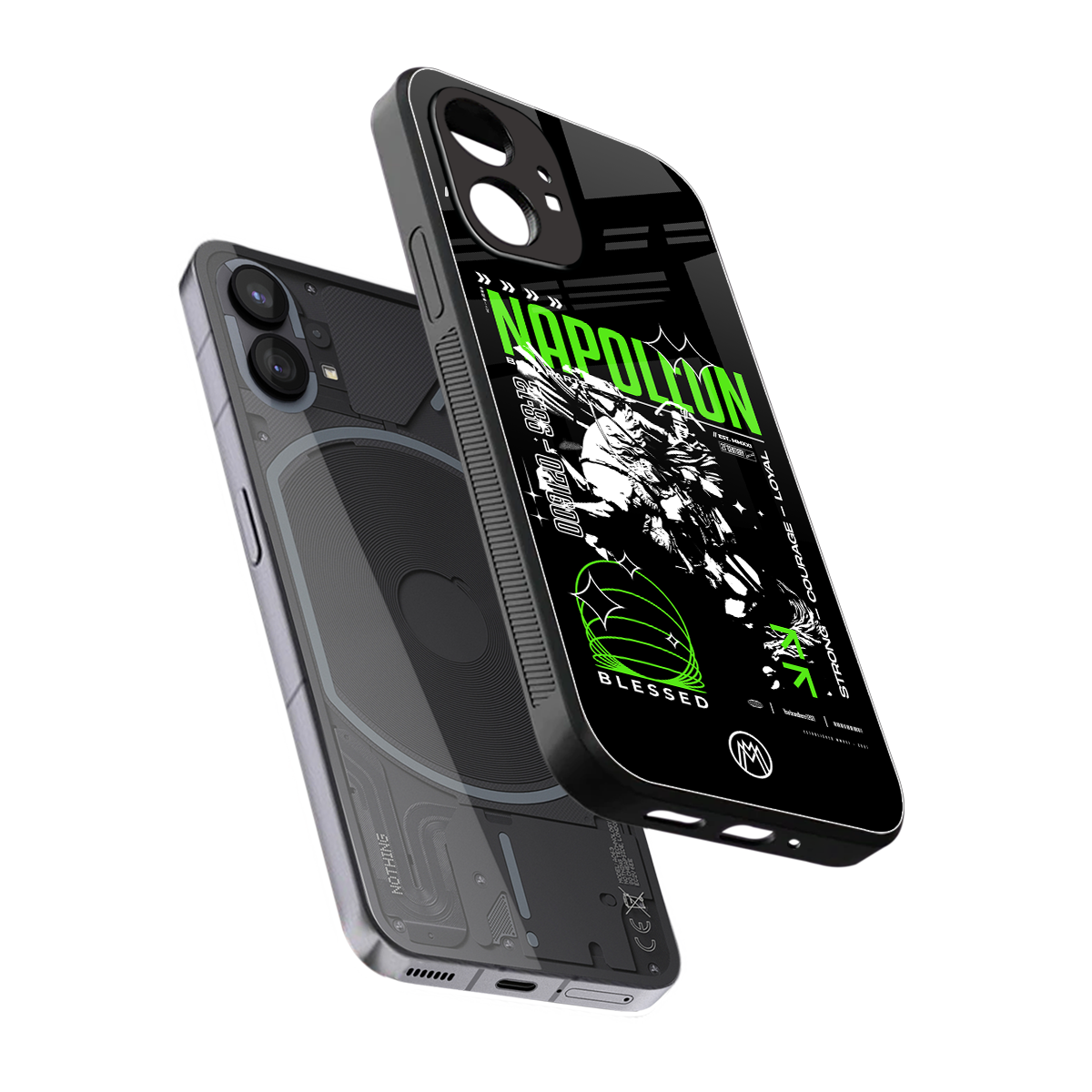 napoleon back phone cover | glass case for nothing phone 1