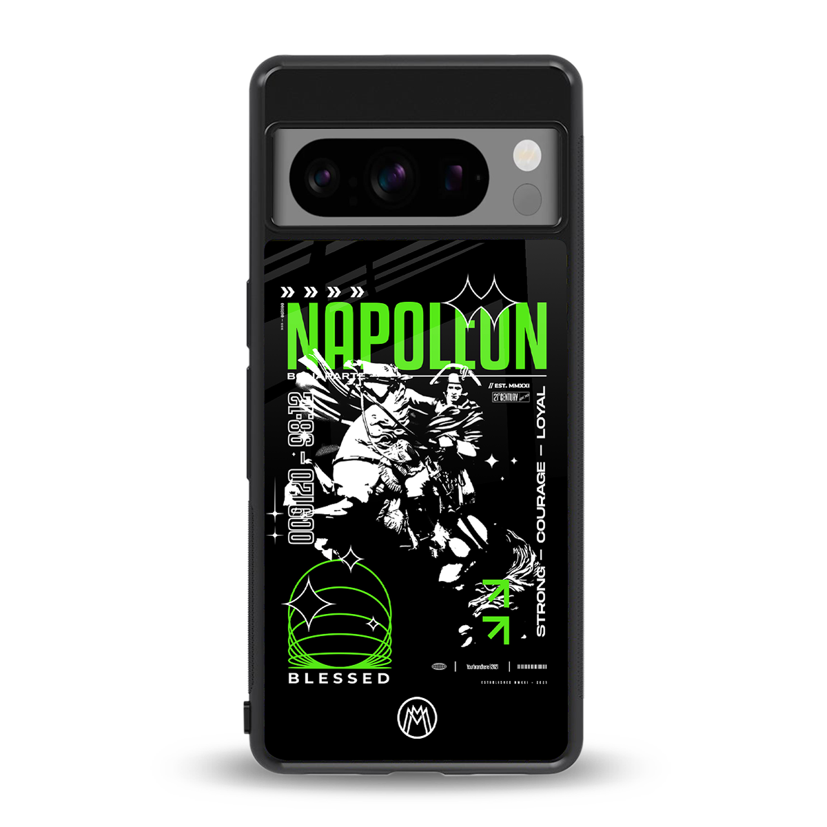 napoleon back phone cover | glass case for google pixel 8 pro