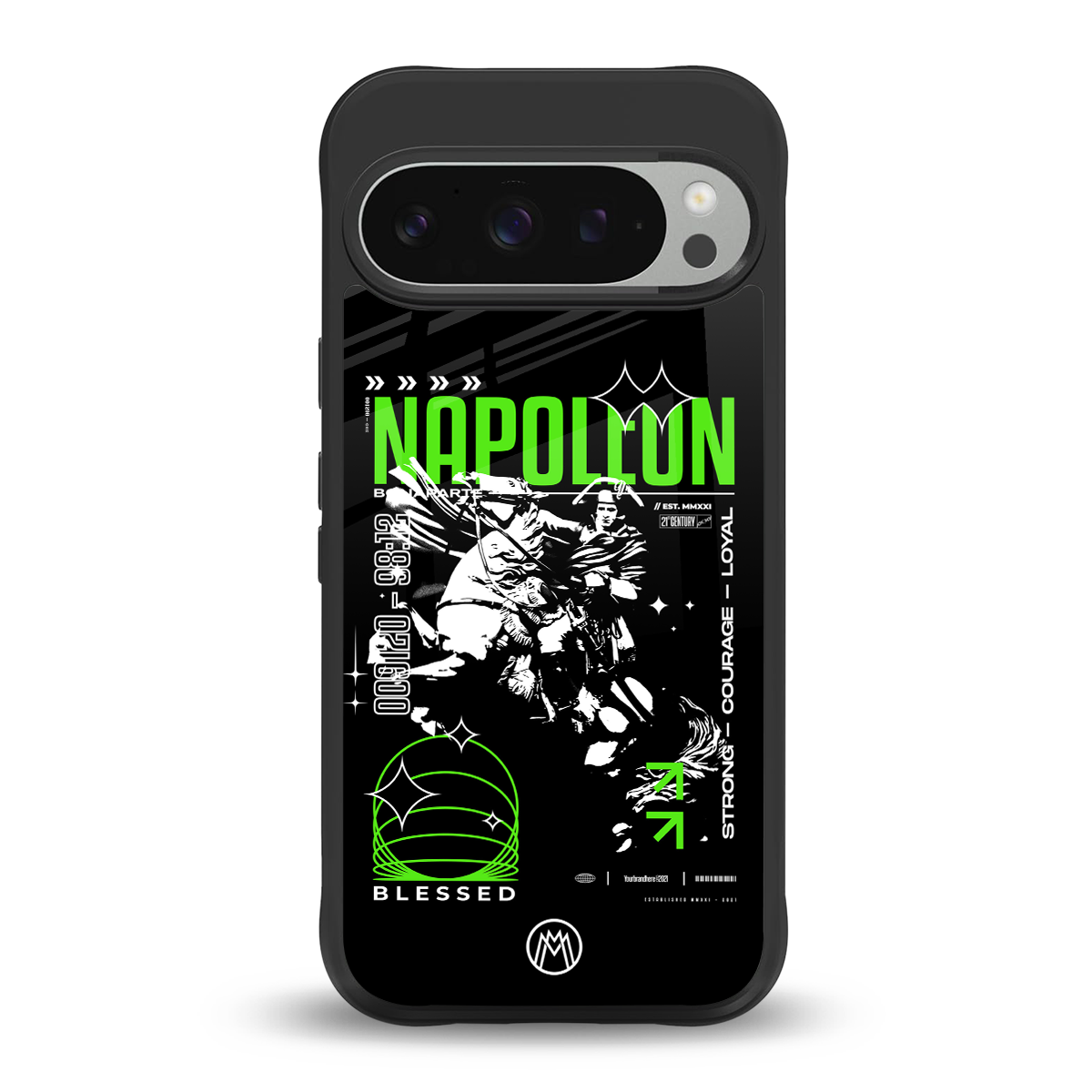 napoleon back phone cover | glass case for google pixel 9 pro xl