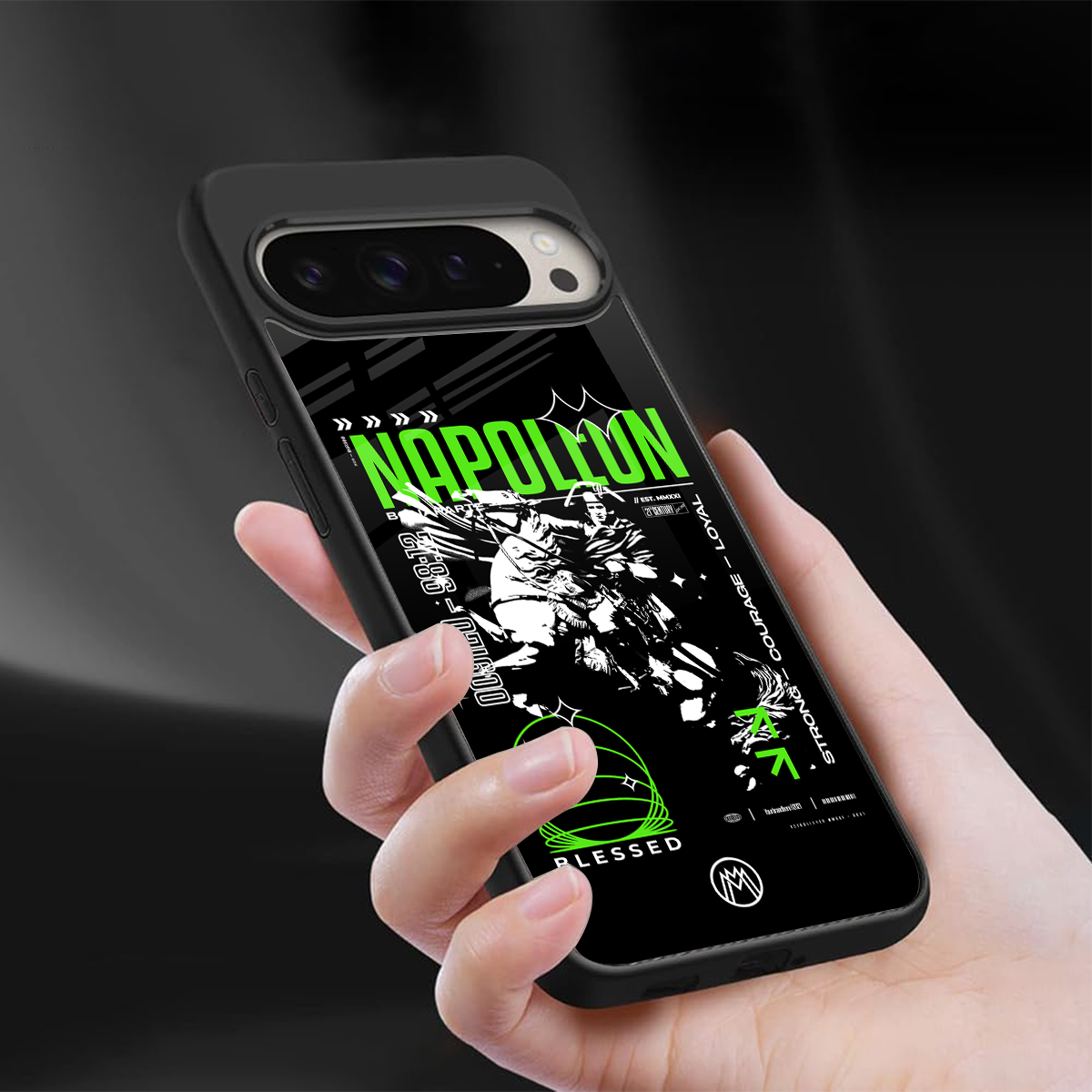 napoleon back phone cover | glass case for google pixel 9 pro