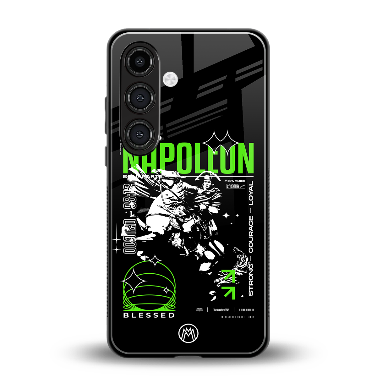 napoleon back phone cover | glass case for samsung galaxy s23 plus