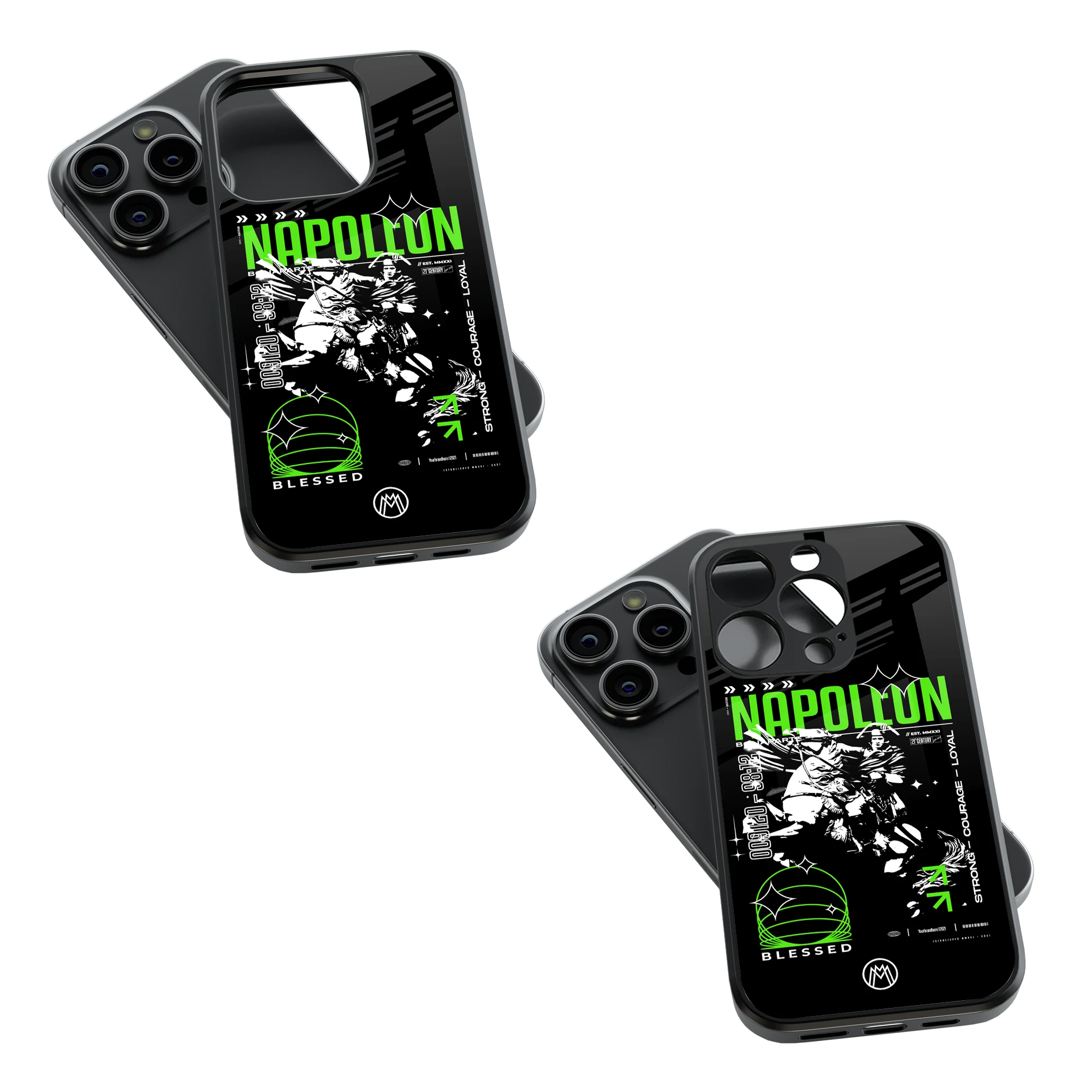 Trendy Glass Back Mobile Case for iPhone, Samsung, Redmi, OnePlus, Google Pixel, Motorola