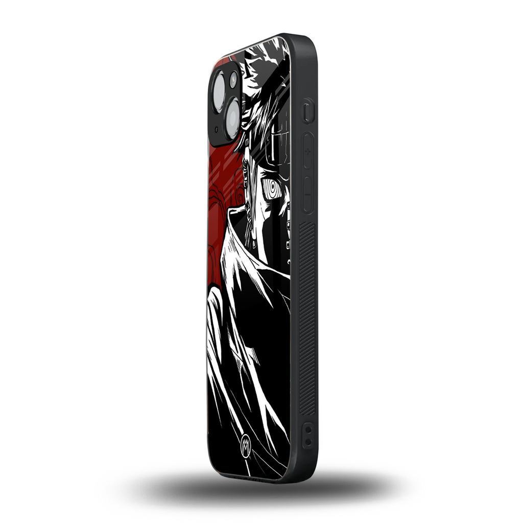 naruto anime back phone cover | glass case for iphone 15 plus
