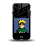 naruto hypebeast back phone cover | glass case for iphone 15 plus
