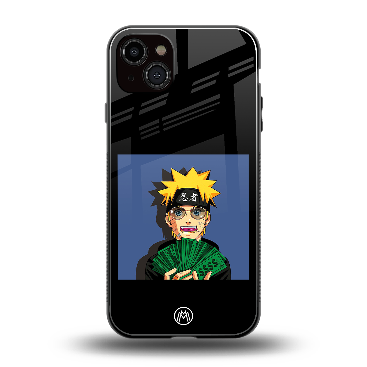 naruto hypebeast back phone cover | glass case for iphone 15 plus