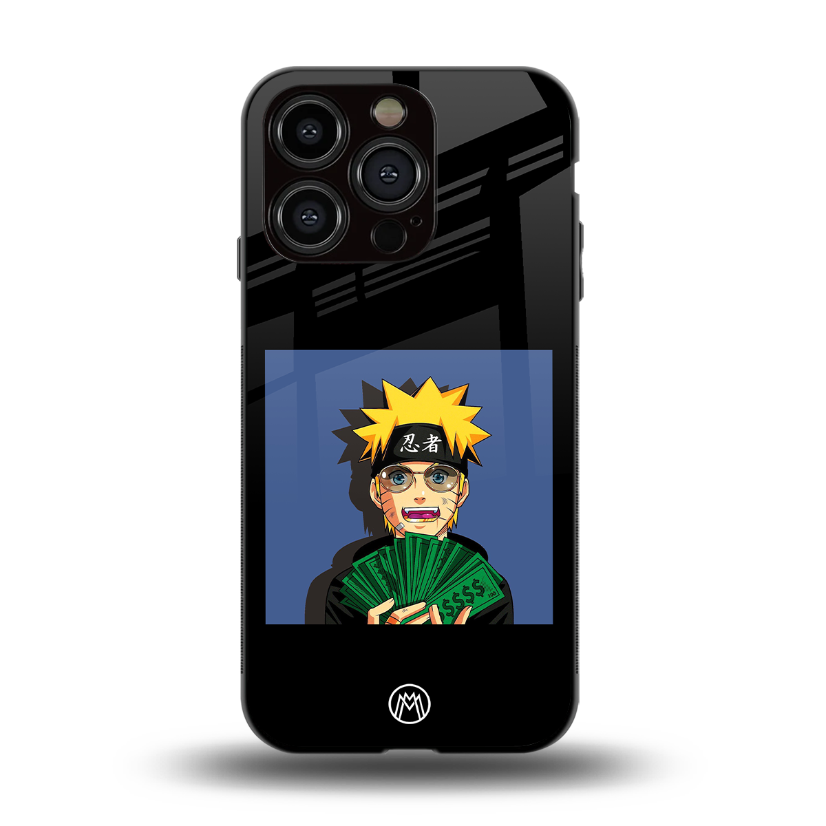 naruto hypebeast back phone cover | glass case for iphone 15 pro