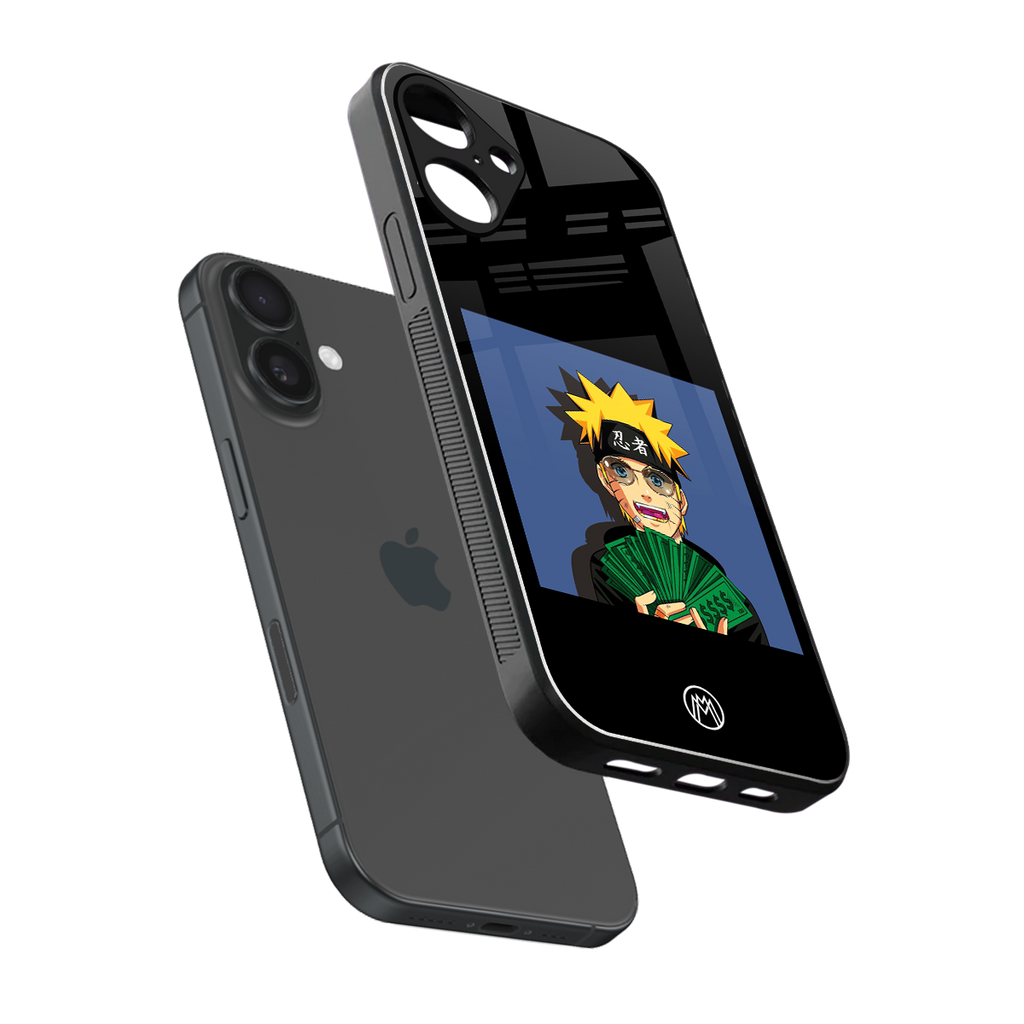 naruto hypebeast back phone cover | glass case for iphone 16 plus